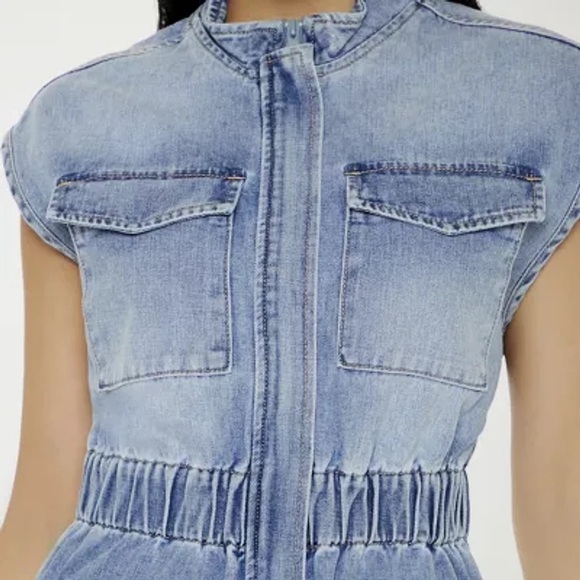 Forever 21 Cinched Denim
Womens Sleeveless Empire Waist
Dress Juniors Size S - Picture 3 of 11